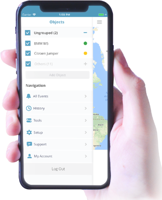 >Manage your fleet on the move, with GPSWOX Mobile Client