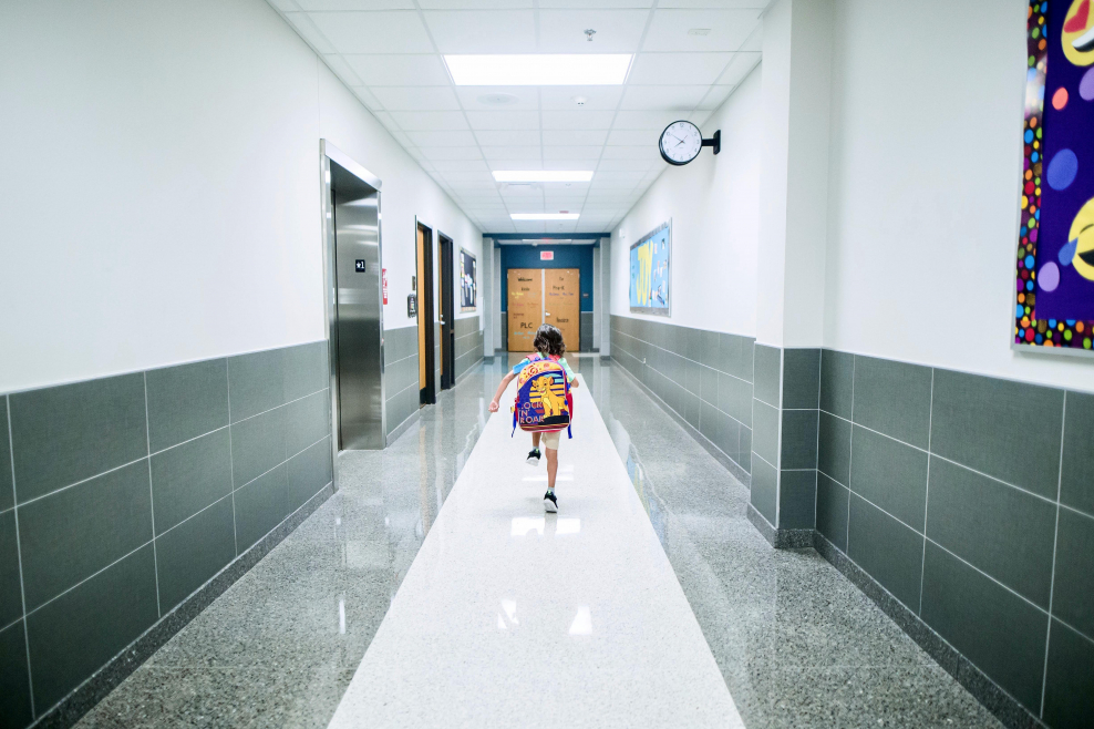 Child leaving school