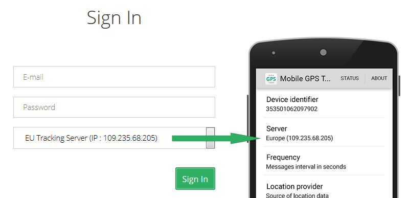 Android GPS Tracker app user manual